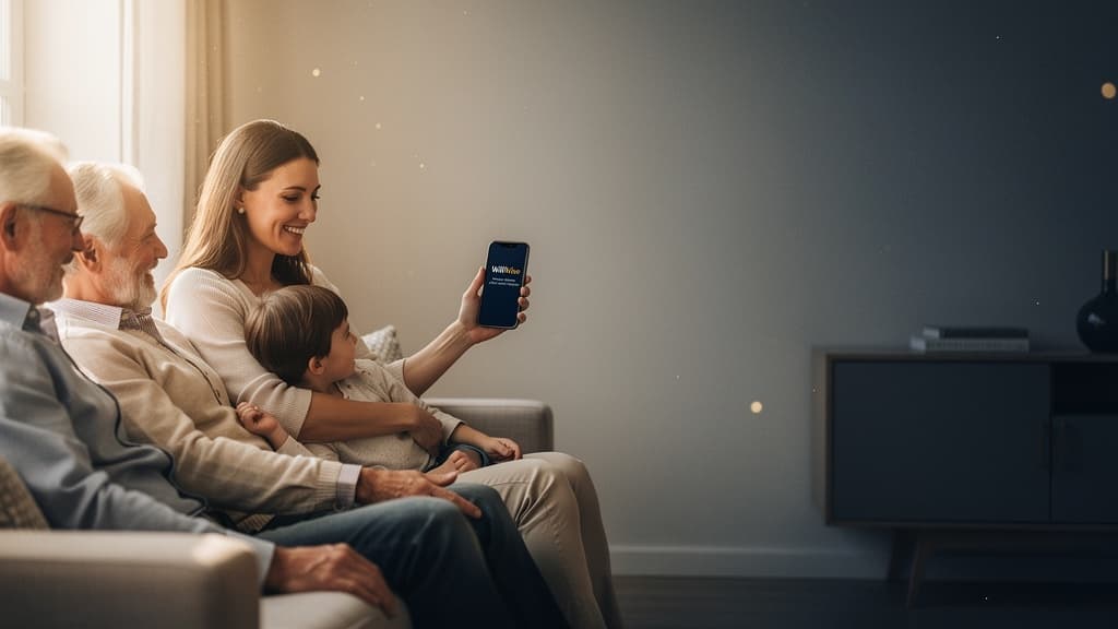 Family enjoying peace of mind with WillWise